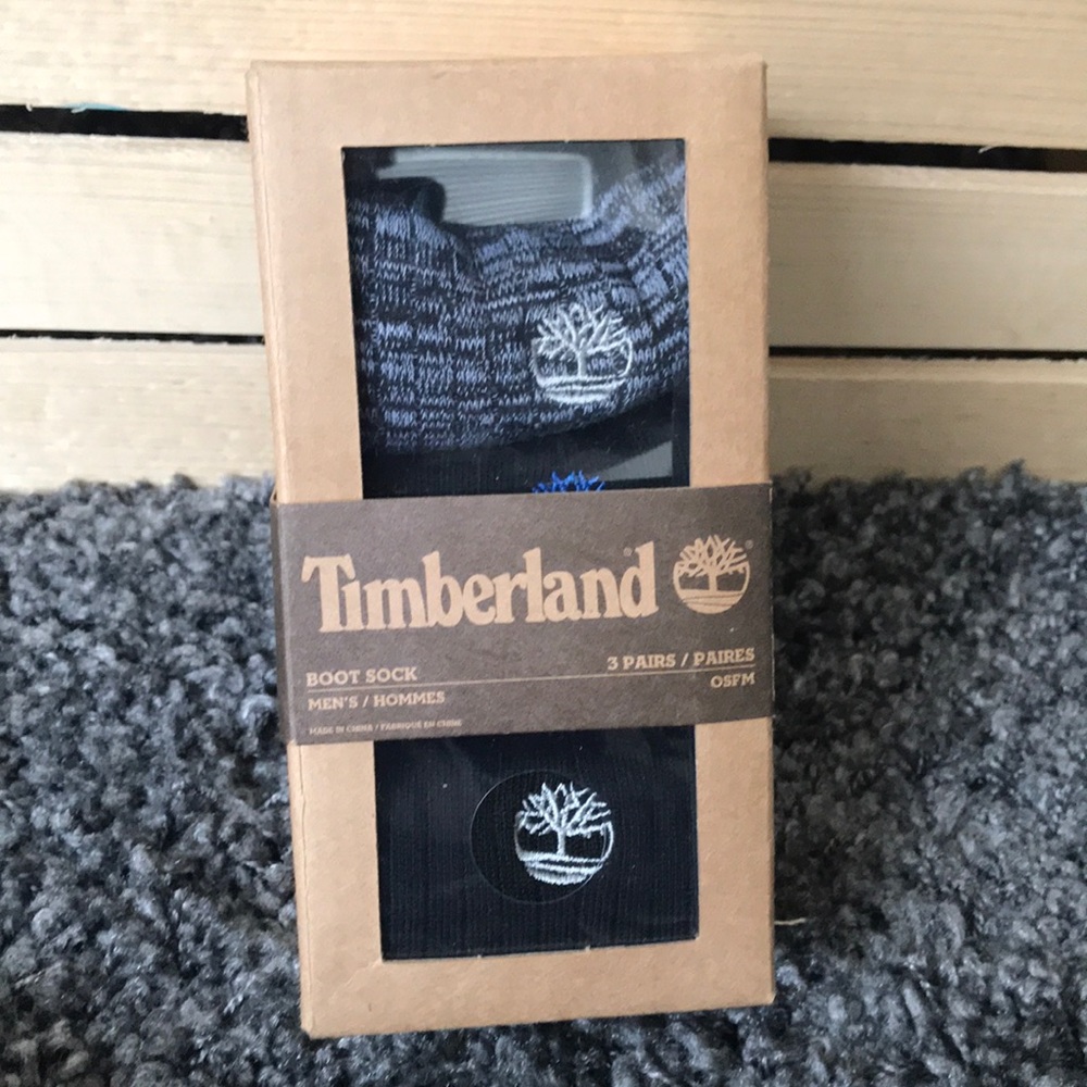 Men’s Timberland Boot Socks, 3 pairs, OSFM